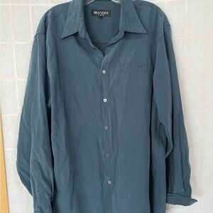 Brandi Men's Casual Button Down Shirt - Dark Blue